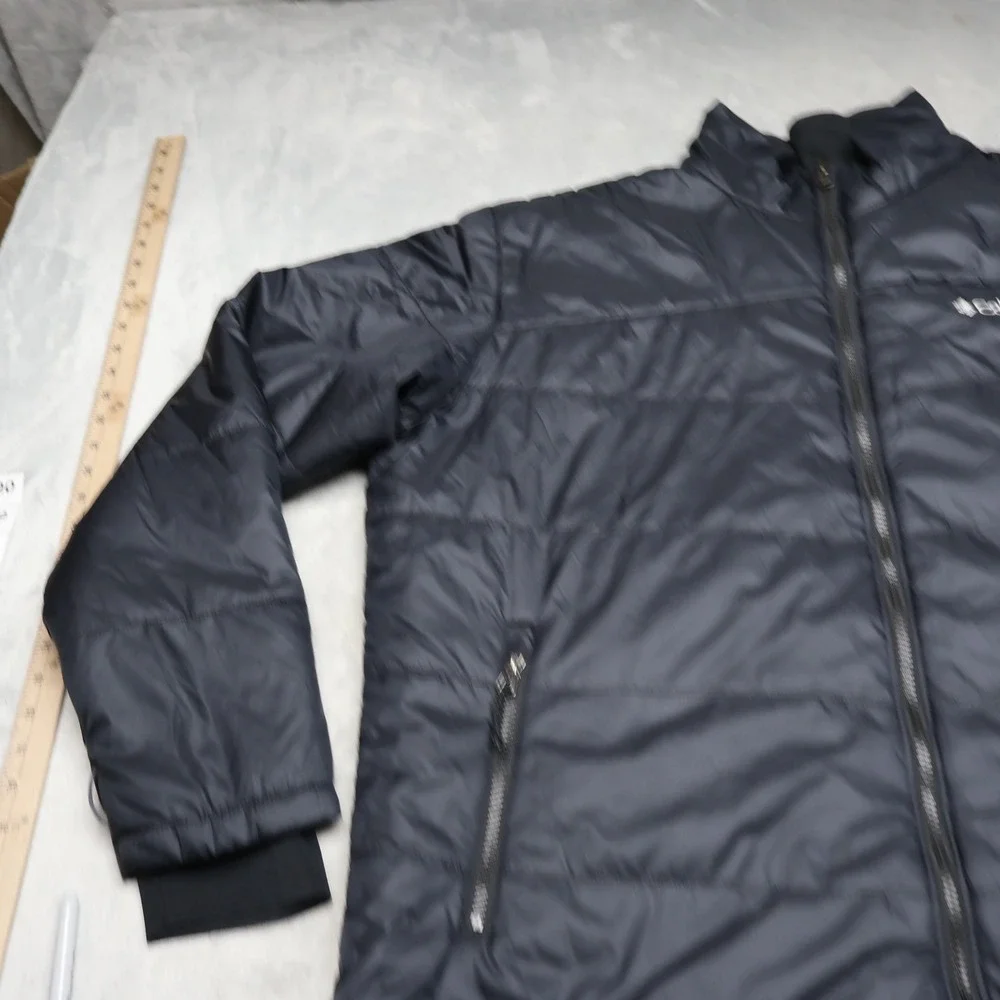 Columbia Jacket Mens XXL Black Omni-Heat Insulated Wind Rain‎ Quilted Puffer